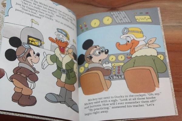 New Vintage Little Golden Book Mickey Mouse Heads for the Sky & Those were Days