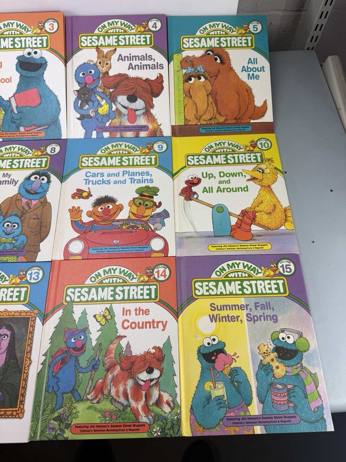 1989 On My Way With Sesame Street Books Complete Set 1-15 CTW Funk & Wagnalls