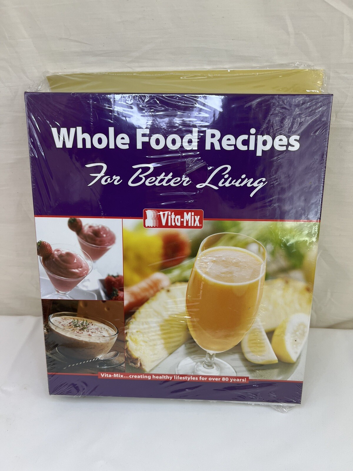 Vita Mix Whole Food Recipes Cookbook Hardcover Binder & Guide Book Set Sealed