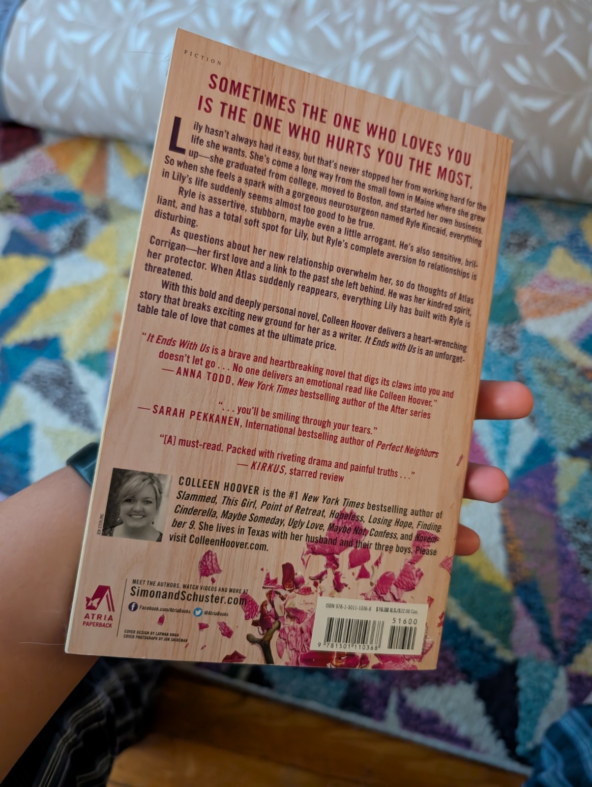 It Ends with Us by Colleen Hoover SIGNED-FIRST PRINTING, First Atria PB Edition