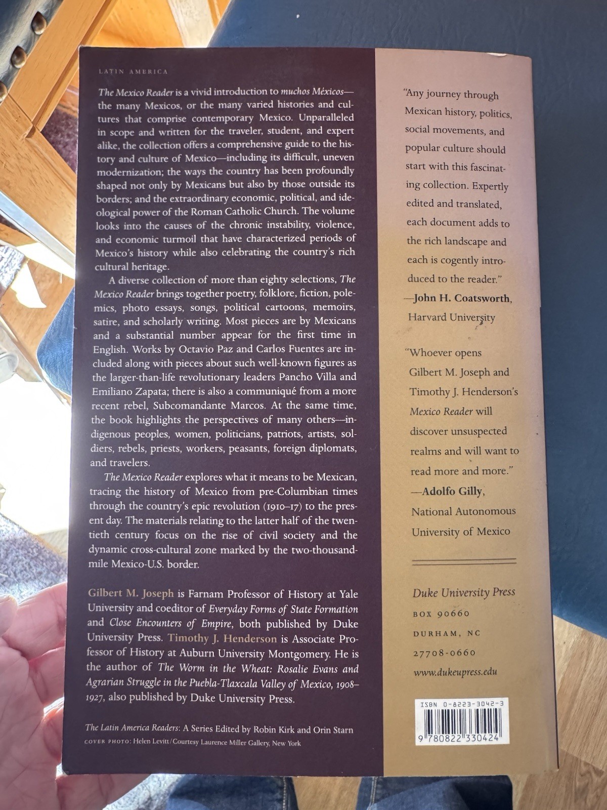 Duke University Press The Mexico Reader Paperback History Culture Politics