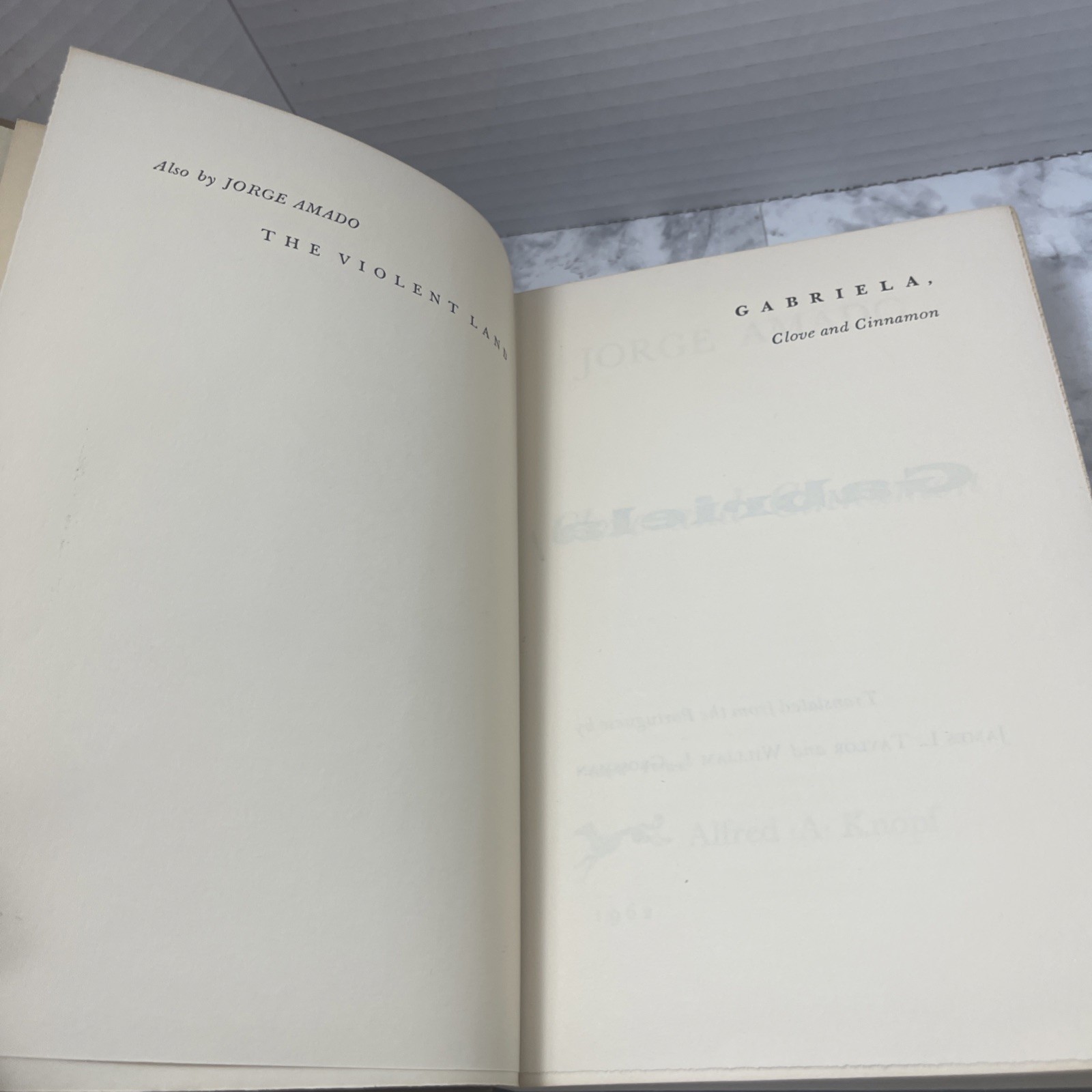 Gabriela Clove And Cinnamon by Jorge Amado – 1962 4th Printing Alfred A. Knopf
