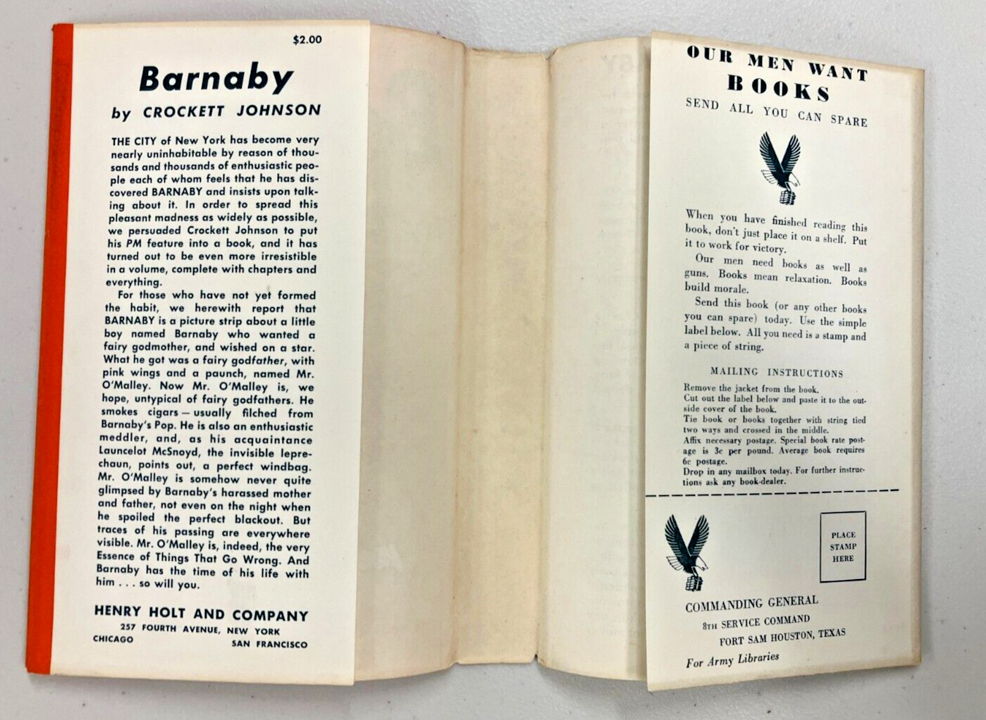 BARNABY by Crockett Johnson – 1943 Great Condition with DJ