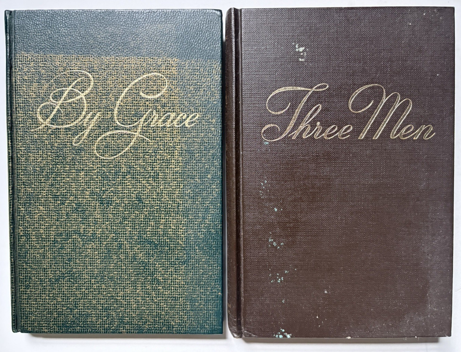 Lot of 2 Books by Oliver B Greene By Grace and Three men 1970 Hardcovers