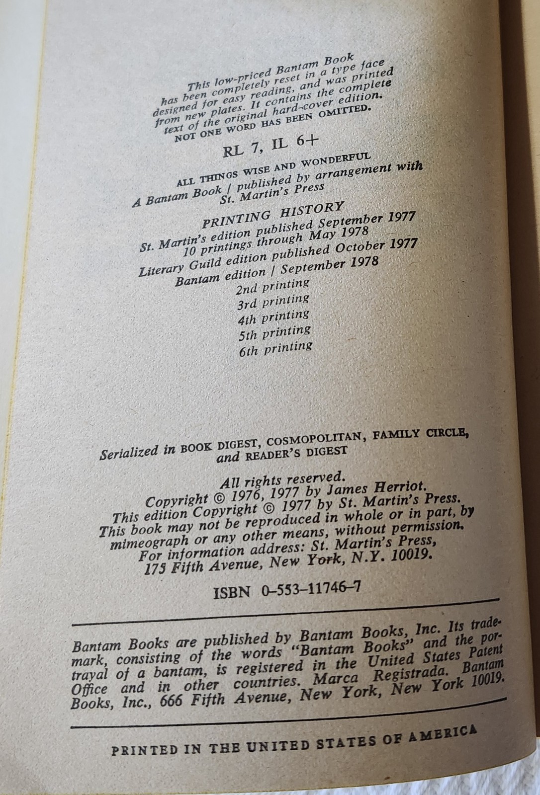 J. Herriot lot 5 PB All Creatures; Wise; Bright; Lord; Every Living Thing