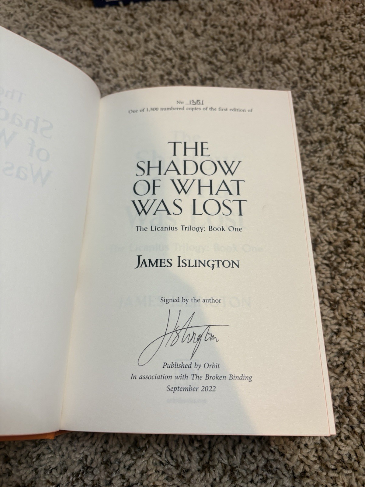 The Licanius Trilogy Hardcover Broken Binding Signed Edition By James Islington