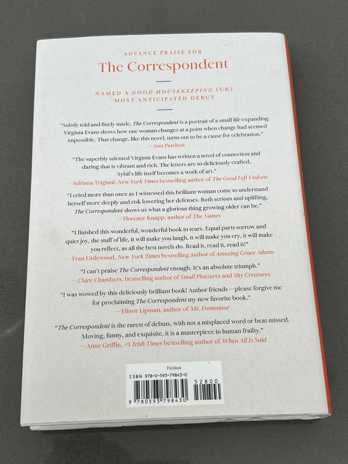 Correspondent : A Novel by Virginia Evans (2025, Hardcover)