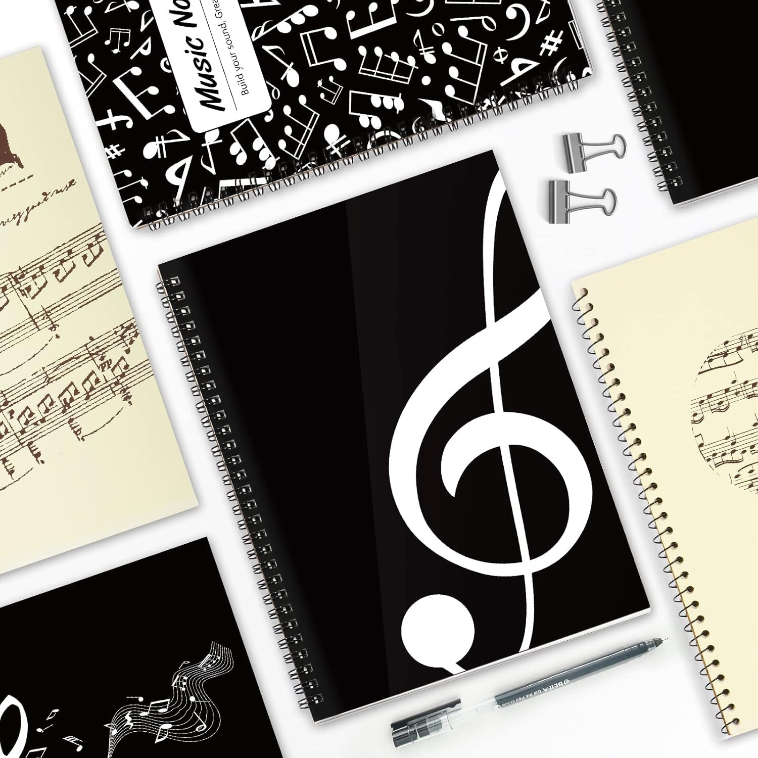 Coguzed 100 Pages Blank Sheet Music Notebook – 26X19cm Staff Paper for Musicians