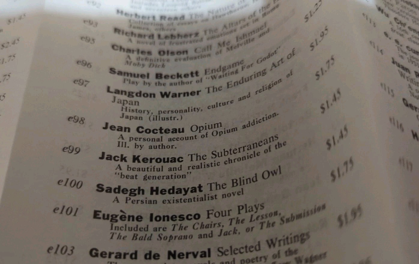 Jack Kerouac Doctor Sax 1st Printing PB w/Evergreen Books Spring 1959 Catalog