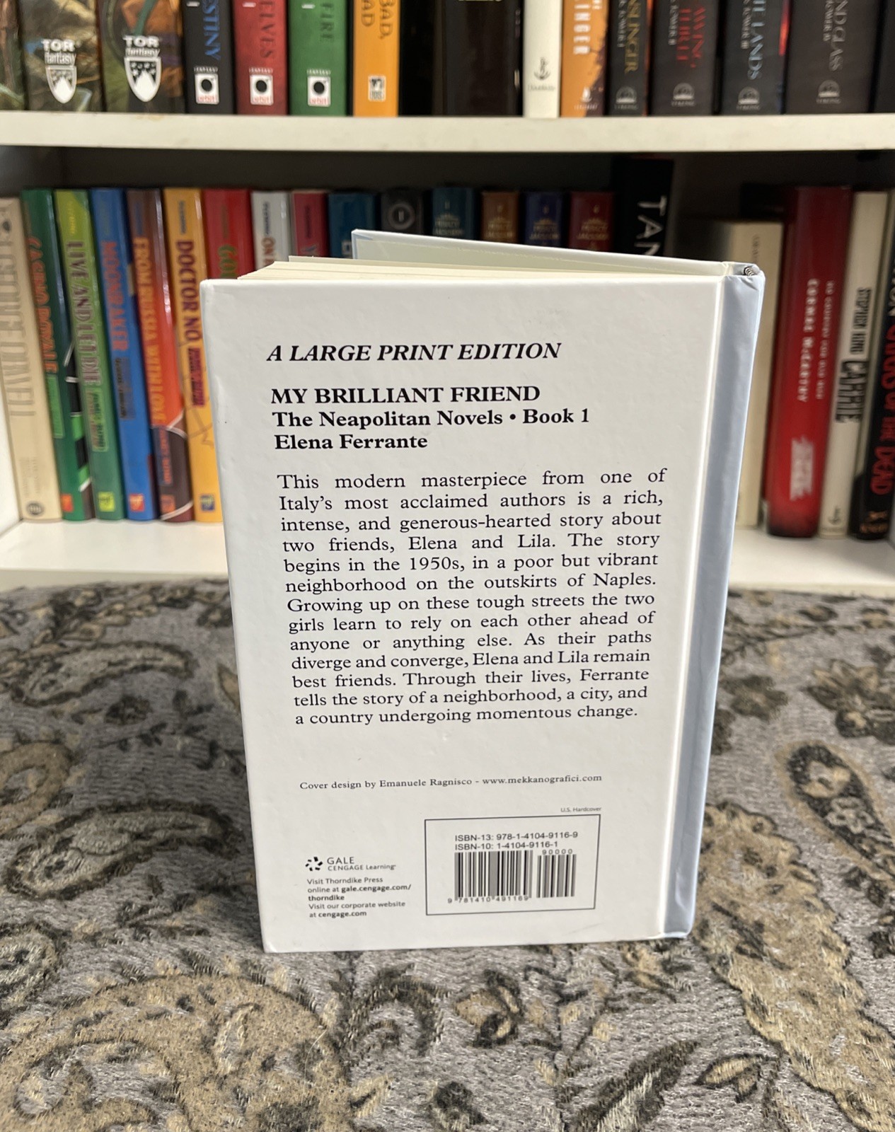 My Brilliant Friend – Elena Ferrante (2016 Hardcover) Thorndike Large Print! VG!