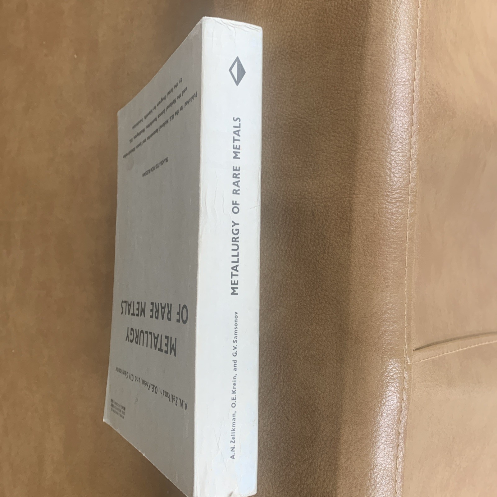 Metallurgy of Rare Metals, Zelikman 1966, Russian translated Israel Scientific
