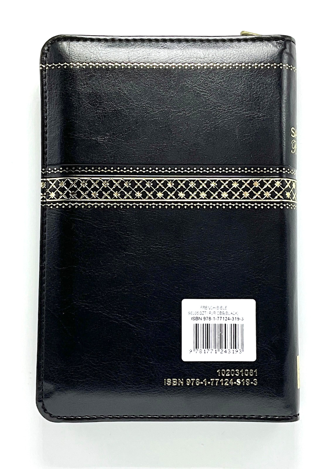 French Bible, La Sainte Bible – Segond 1910 Black Im Leather Zipper Red Letter