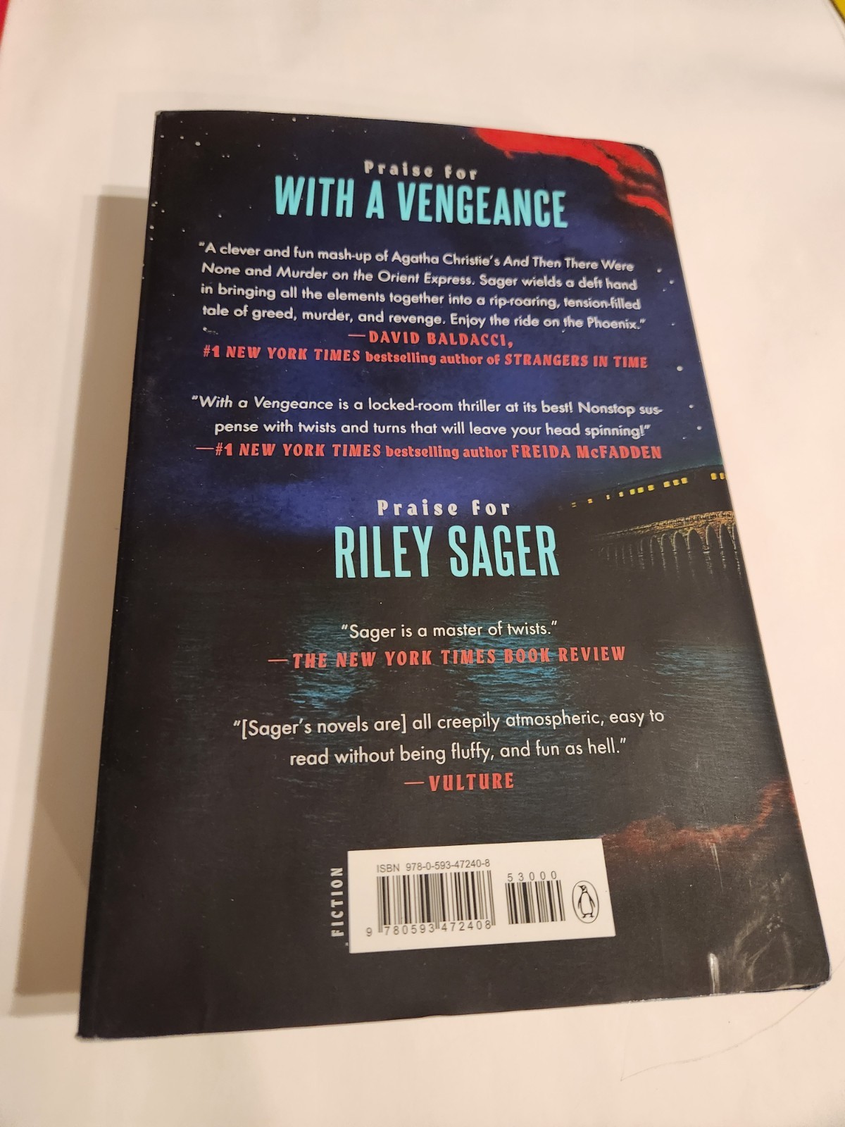 With a Vengeance : A Novel Hardcover Riley Sager