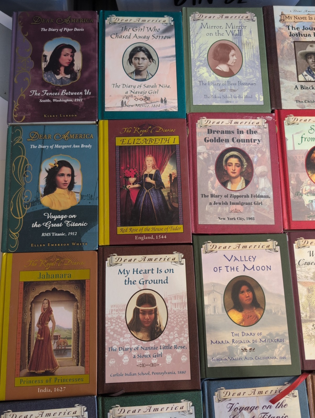 Lot of 20 Dear America & My America Scholastic Historical Royal Diaries HC