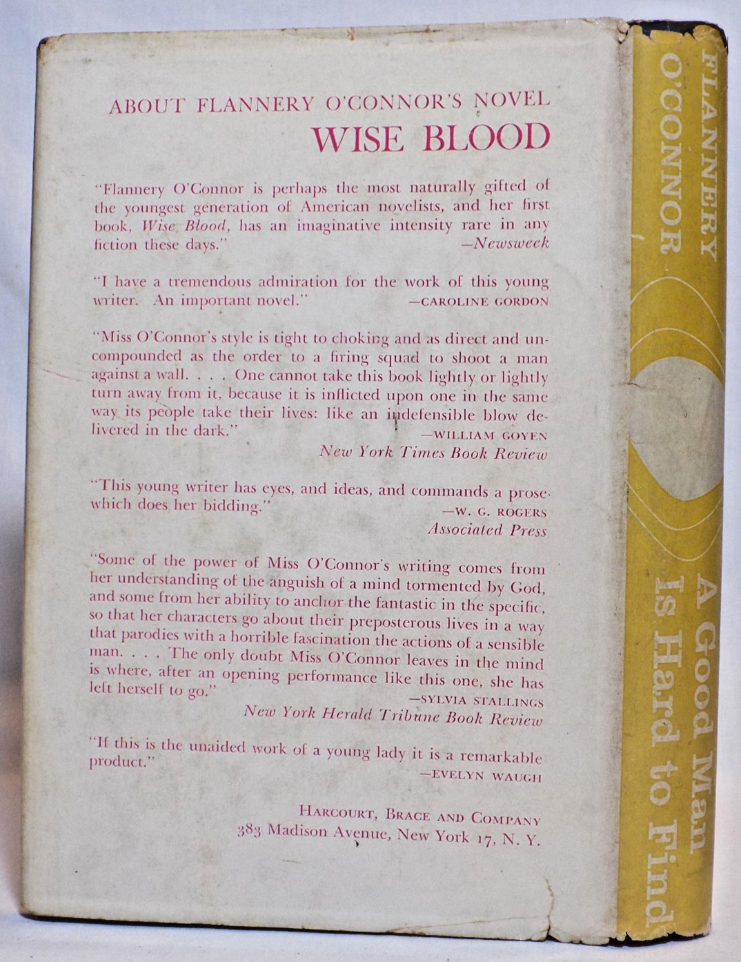 A Good Man is Hard to Find and Other Stories by Flannery O’Connor, 1955 1st HCDJ