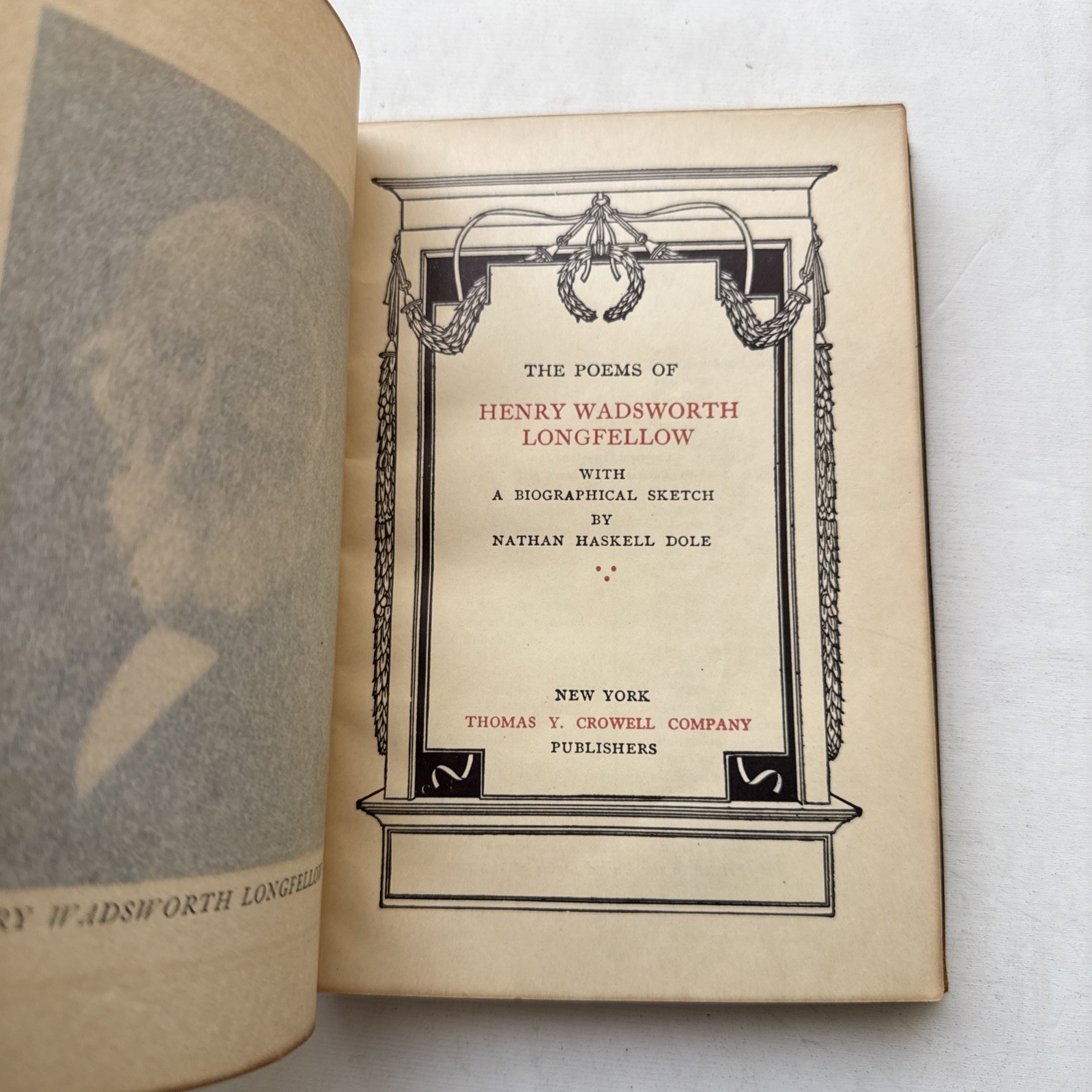 Poems of Henry Wadsworth Longfellow 1901 Thomas Y. Crowell & Co Vintage Book