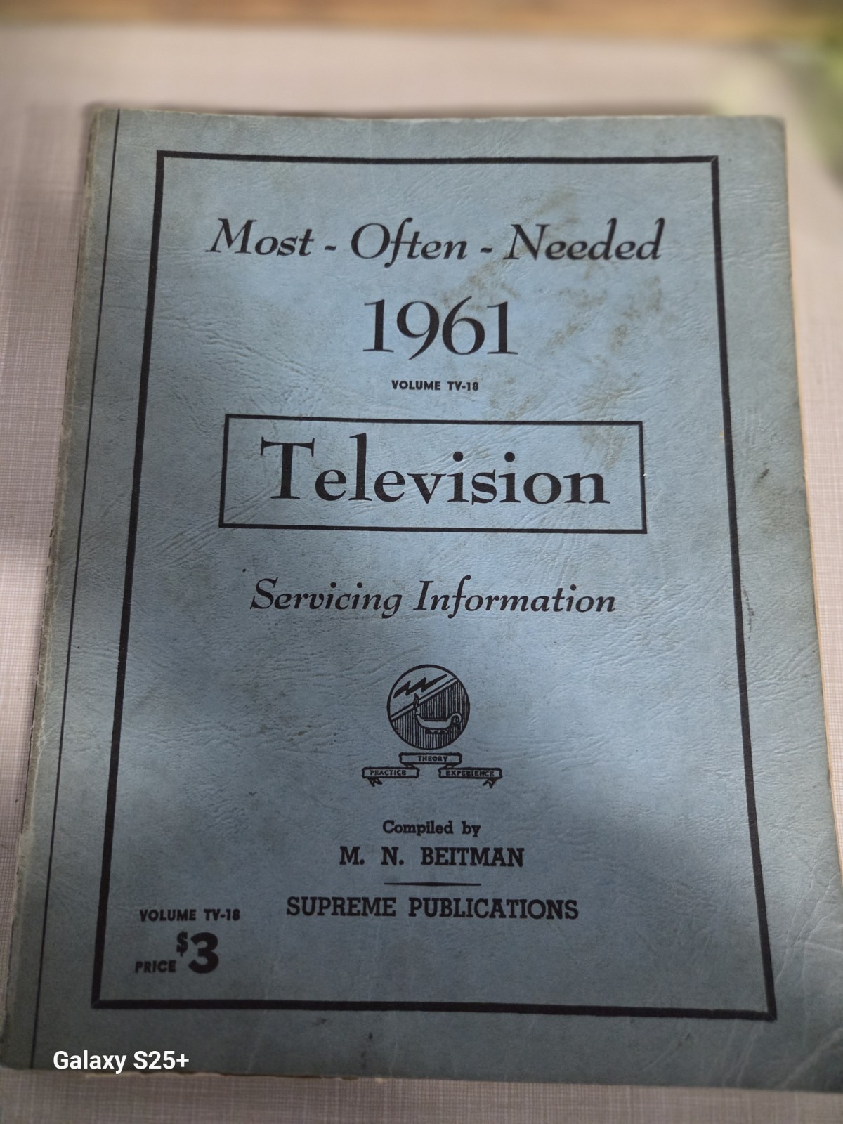 1961 Most Often Needed Television Servicing MANUAL Beitman Supreme Pub