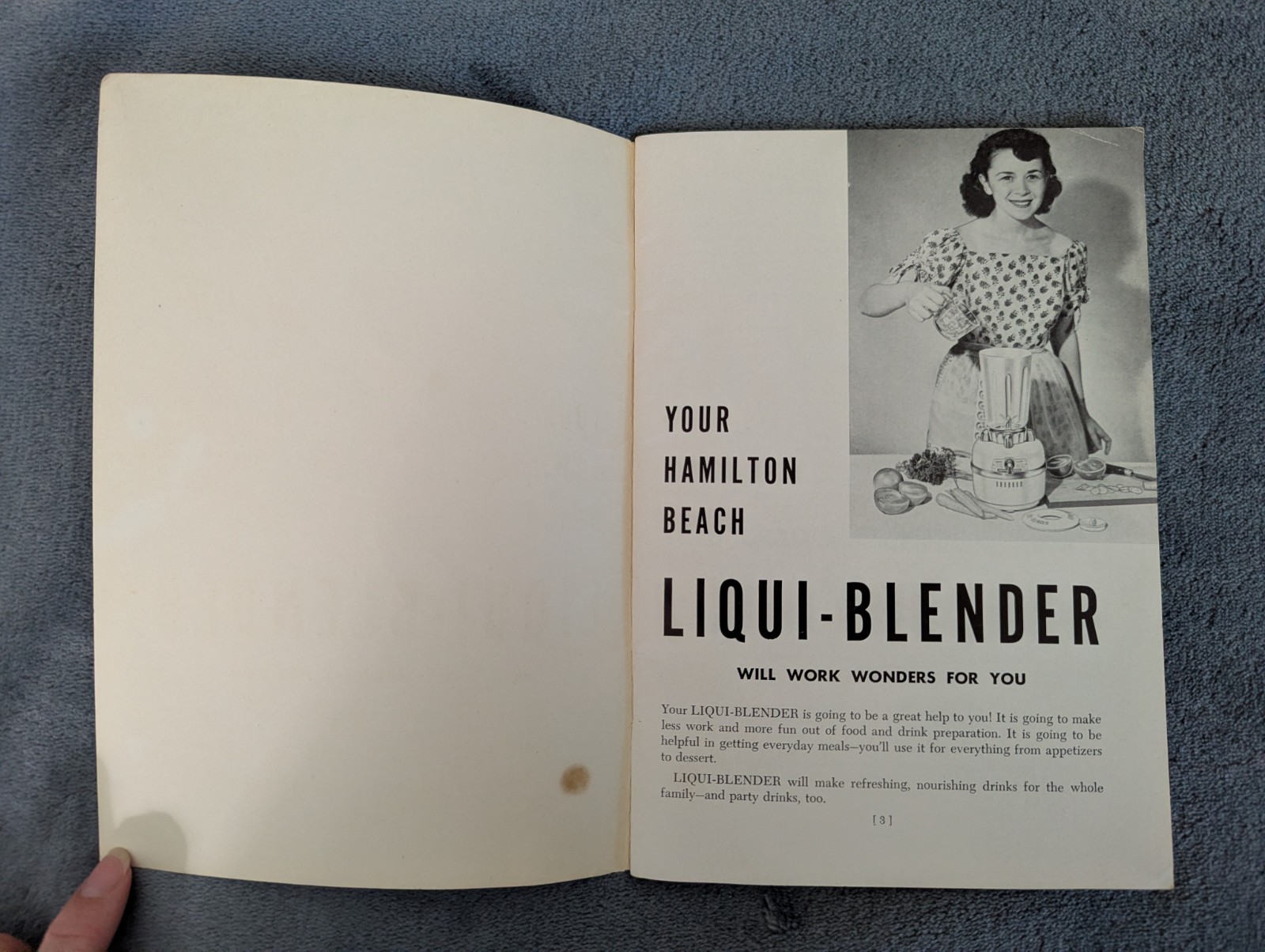 Lot 3 VTG advertising cookbooks Riverside Hamilton Beach Pillsbury 1920s-1950s