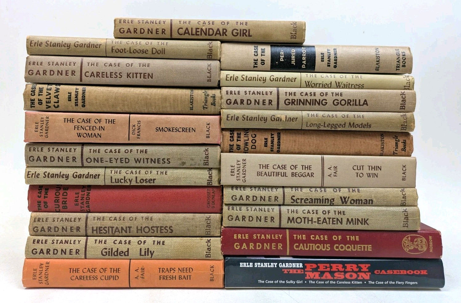 Lot of 21 Vintage Perry Mason Books Erle Stanley Gardner Hardcover Set 50s 60s