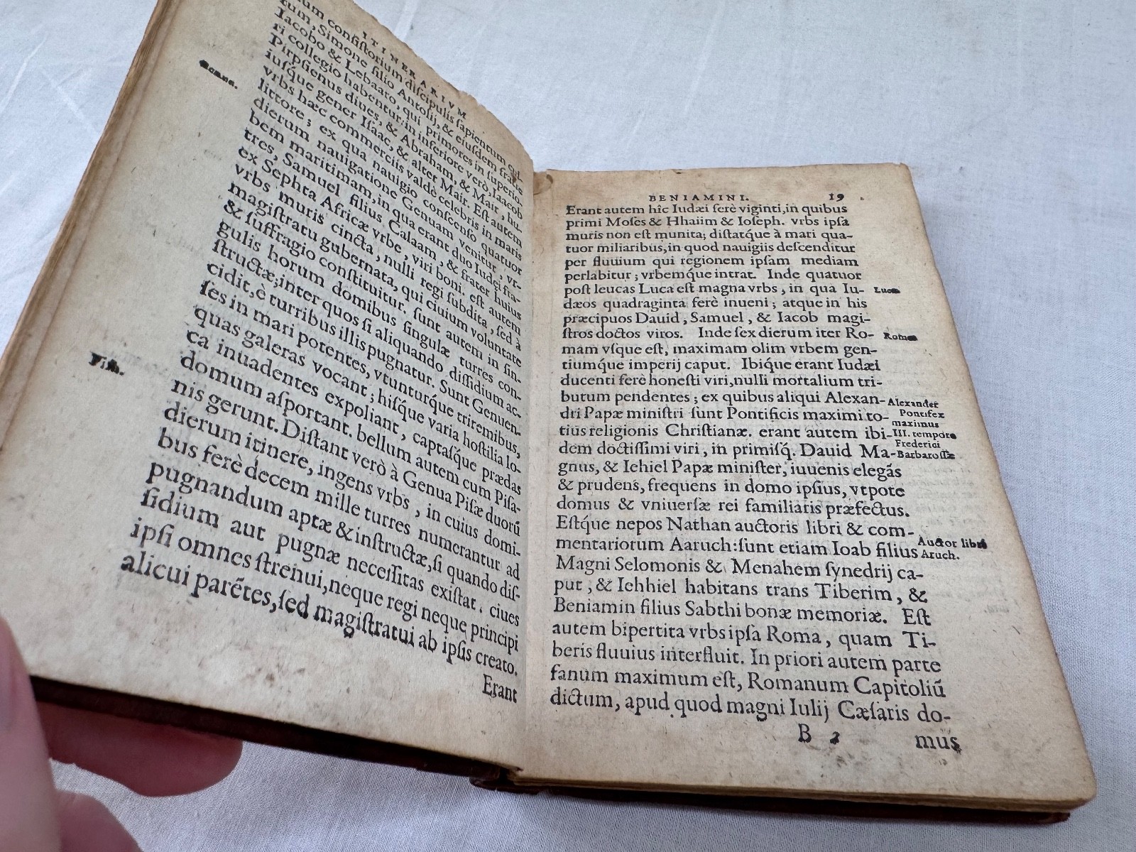 Itinerarium Beniamini Tudelensis 1575 Christopher Plantin Judaica Travel Antwerp