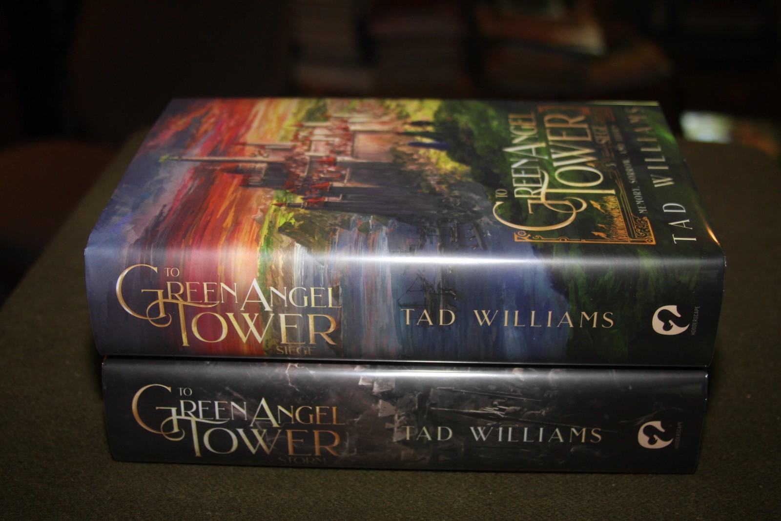 Lot of 2 Tad Williams HCs – Green Angel Tower Siege & Storm – Broken Binding