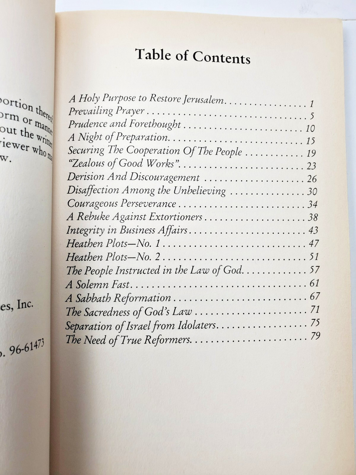 Nehemiah – Restoring The Breach by E. G. White Vintage