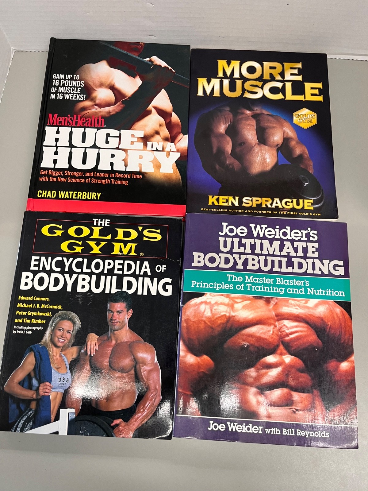 Bodybuilding Books Lot of 4 (See Photos for Titles) 1 Hardcover