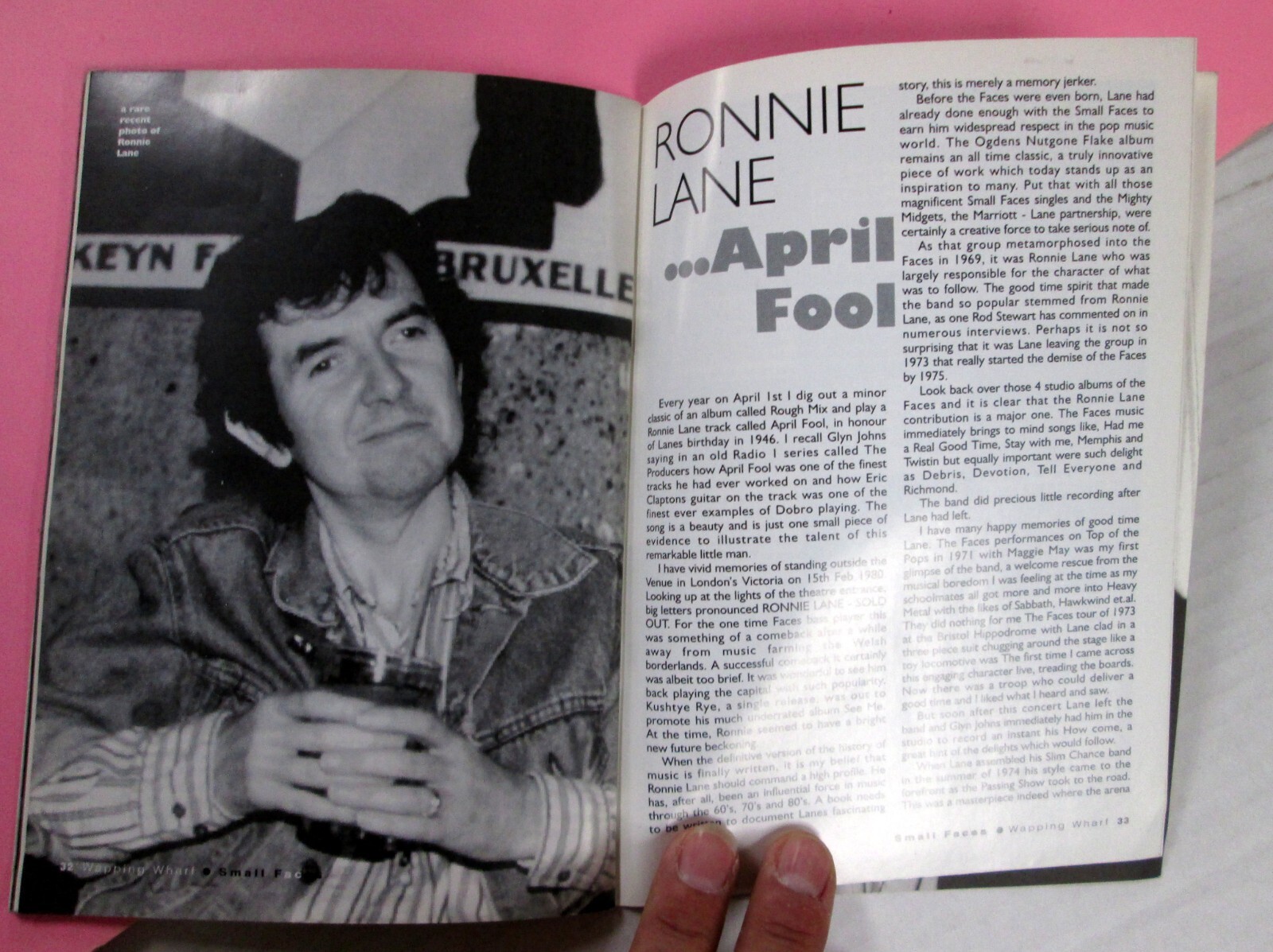 SMALL FACES Wapping Wharf U.K. FANZINE No.9 /36 pages Good Condition #783