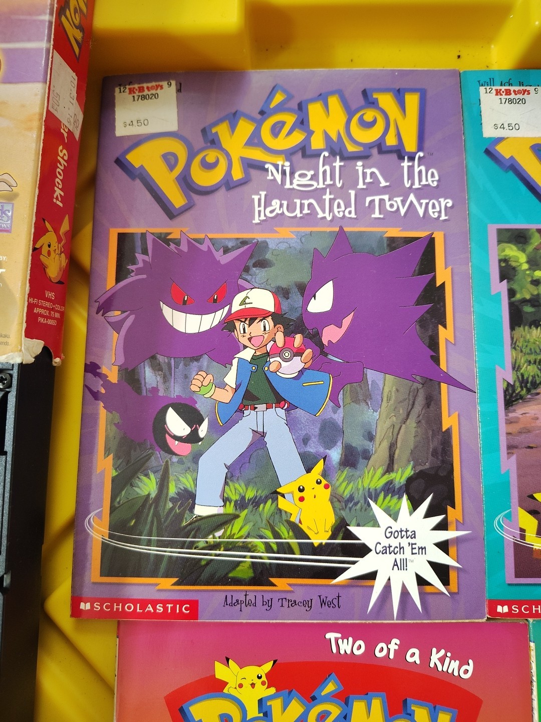 Pokemon Lot Of 6 Children’s Chapter Books Vintage 2 VHS Pokemon VHS