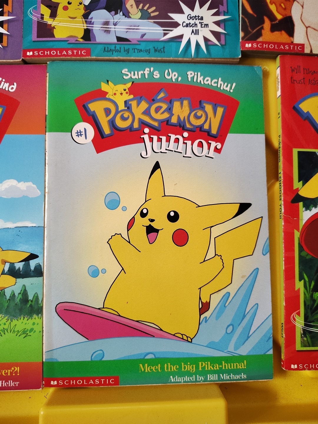 Pokemon Lot Of 6 Children’s Chapter Books Vintage 2 VHS Pokemon VHS