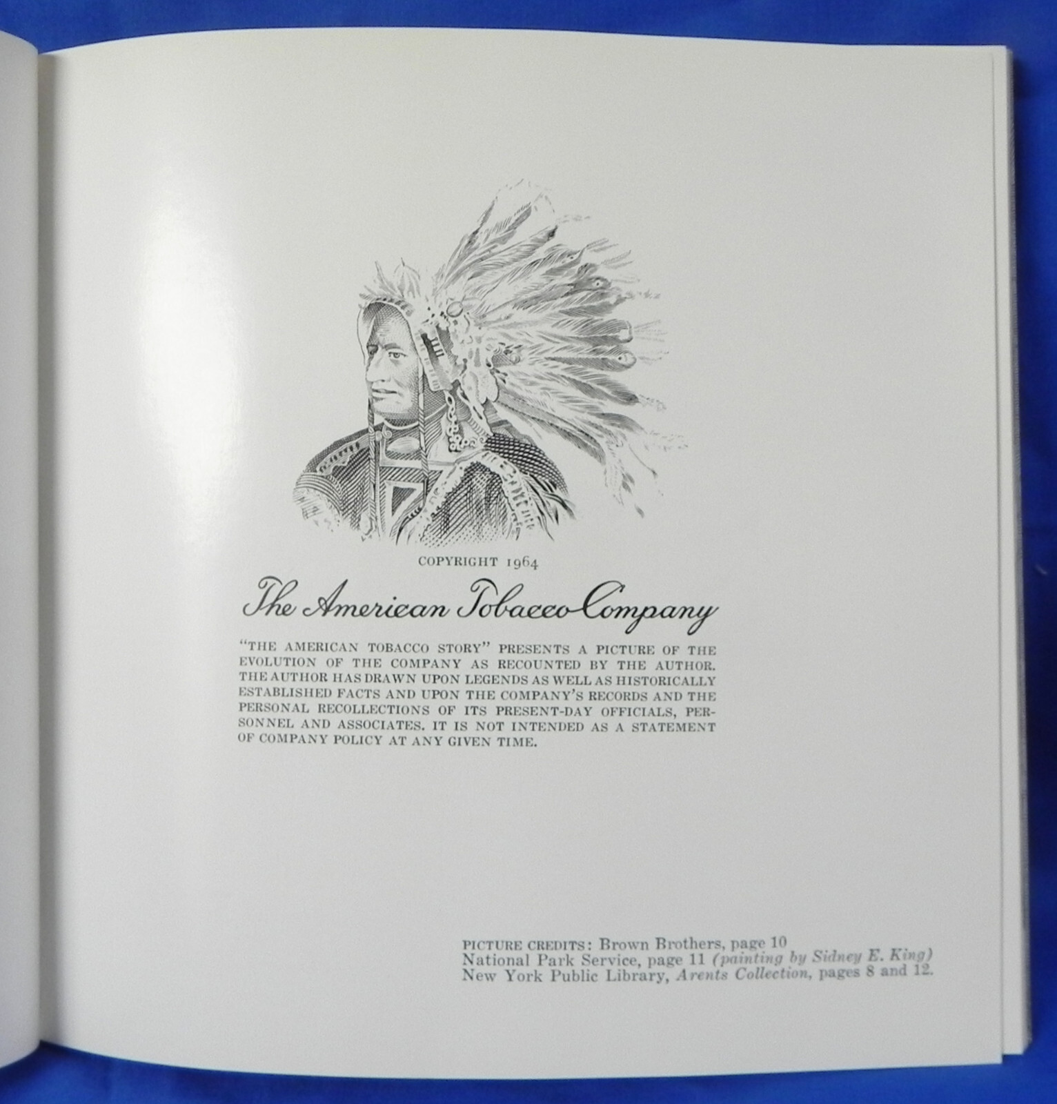 „the American Tobacco story“ 1964 Softcover Book, 64 Pages, US Company History