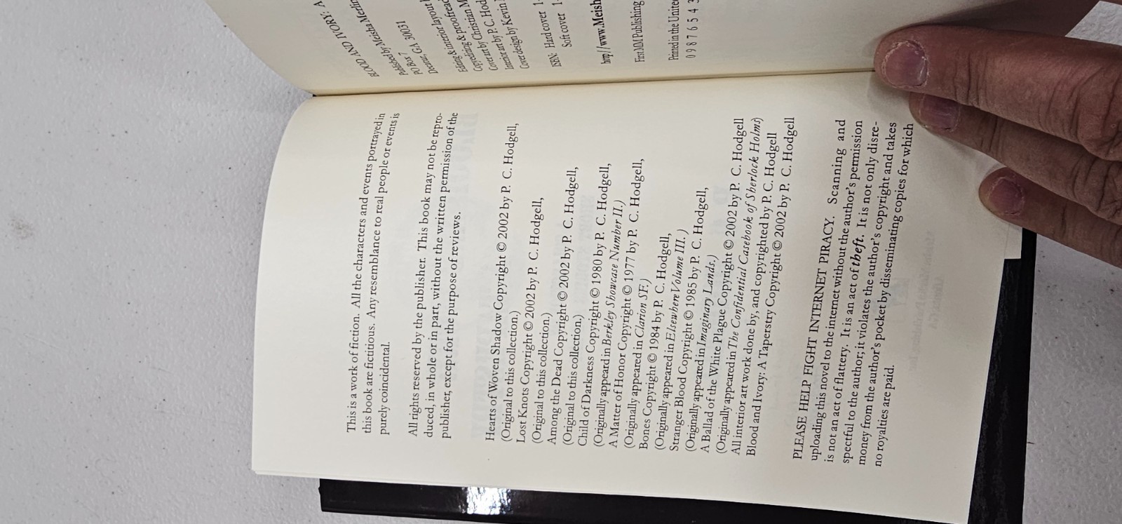 Blood and Ivory : A Tapestry Hardcover P. C. Hodgell Autographed