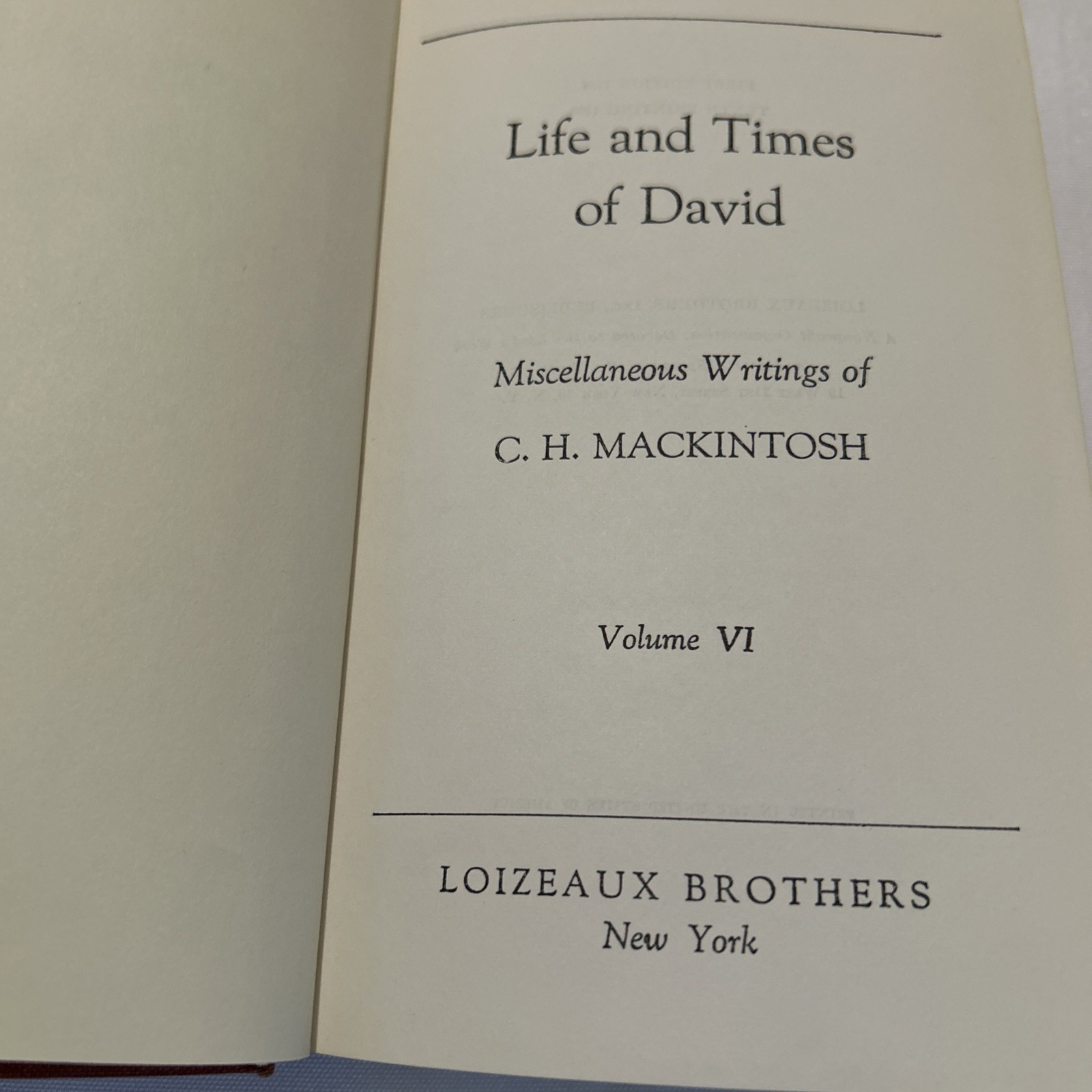 Miscellaneous Writings of C. H. Mackintosh ~ Volume 1-6 ~ Tenth Print ~ 1960