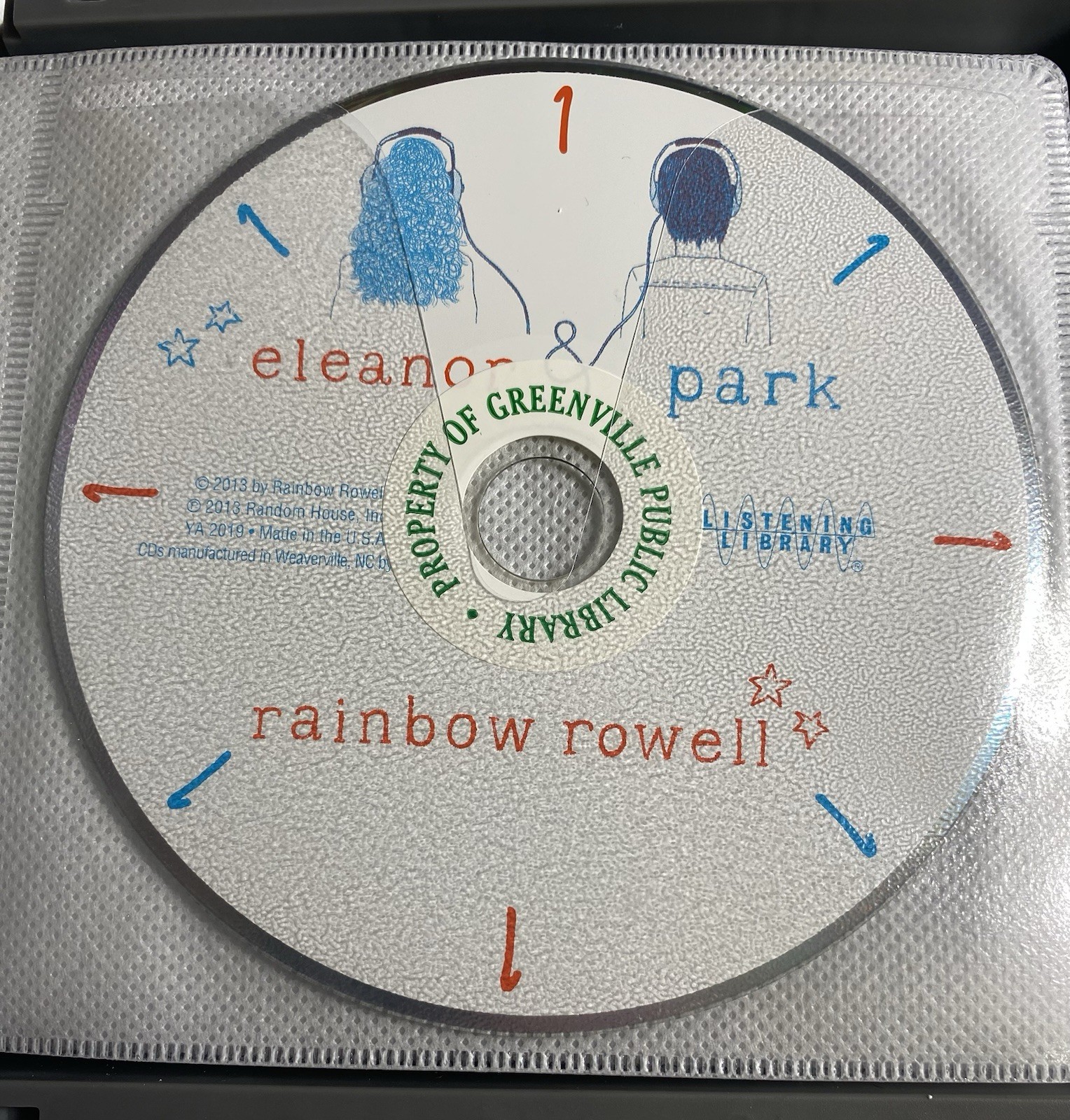 Eleanor & Park Rainbow Rowell Audiobook CD Ex Library