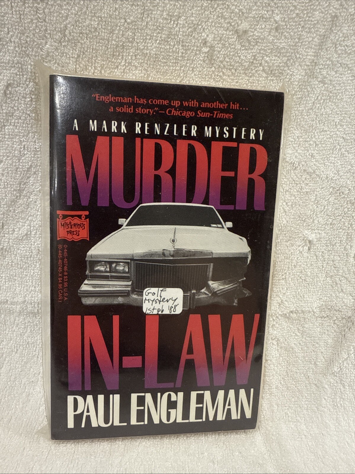 Murder-In-Law by Paul Engleman 1988 Mystery Press golf murder mystery paperback