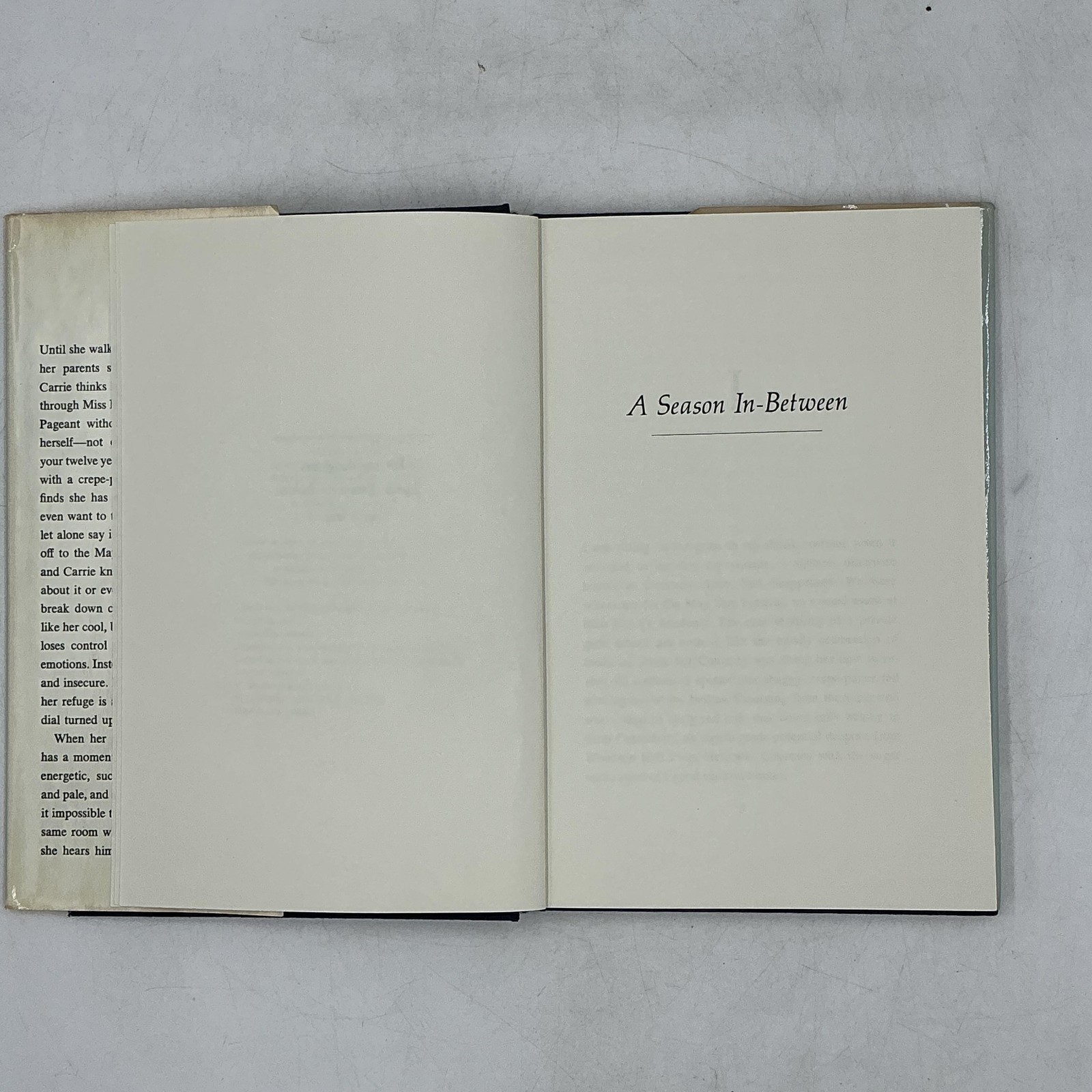 Vintage A Season In-Between Jan Greenberg Farrar Straus HC DJ 1st Ed 1979 Signed