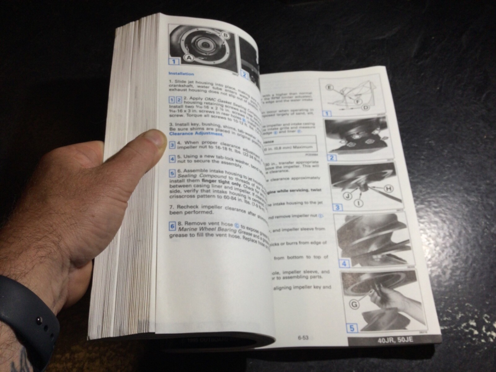 1996 Johnson & Evinrude 40 Thru 55 HP 2 Cylinder Outboard Service Manual #507124