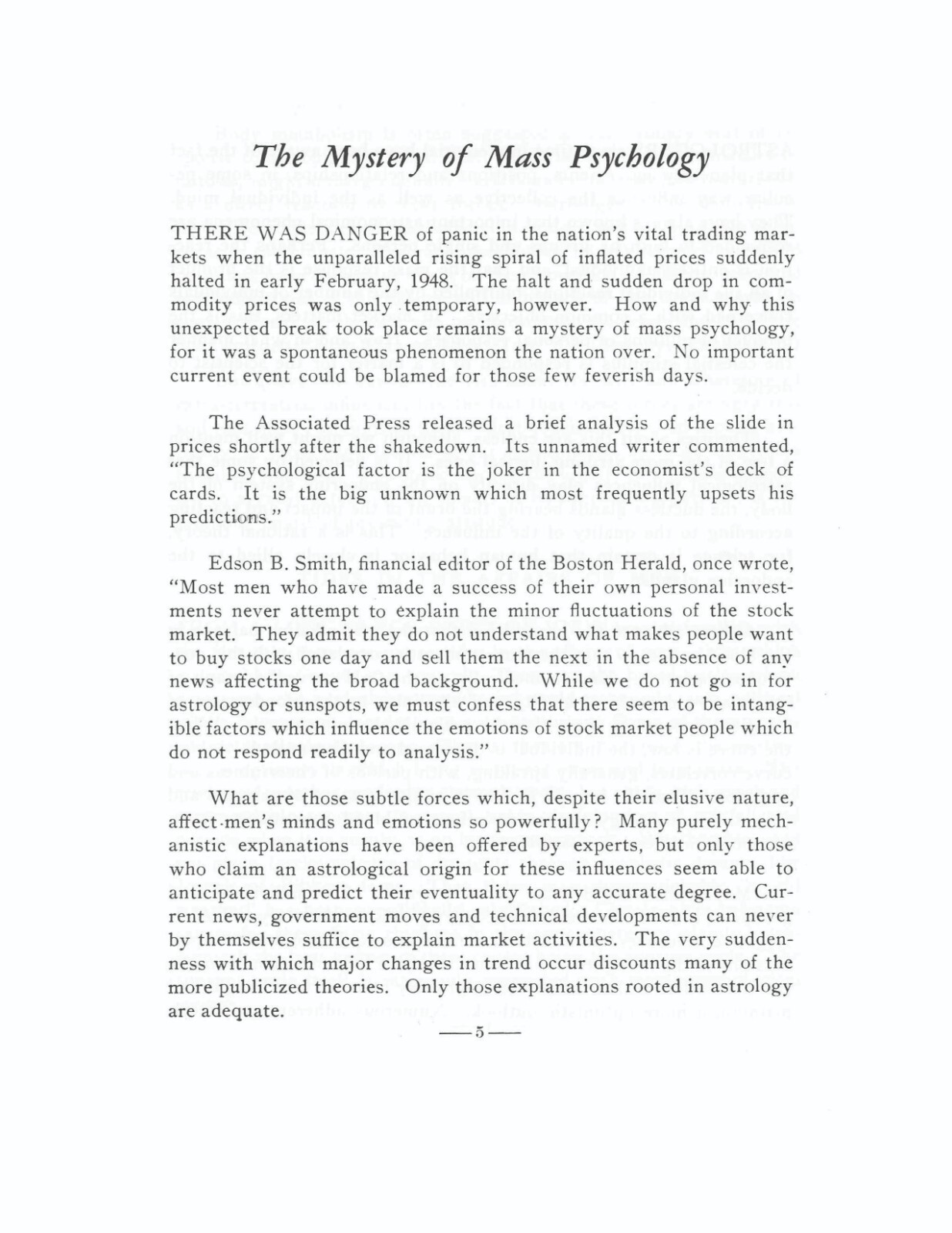 (1948) Stock Market Prediction by Donald A. Bradley – RARE FINANCIAL ASTROLOGY