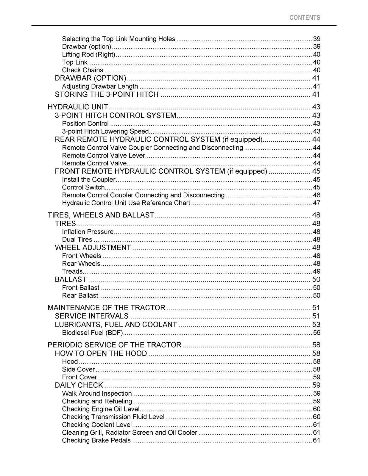 KUBOTA B26TL OPERATORS MANUAL -STEEL SPIRAL BINDING – PROTECTIVE COVERS