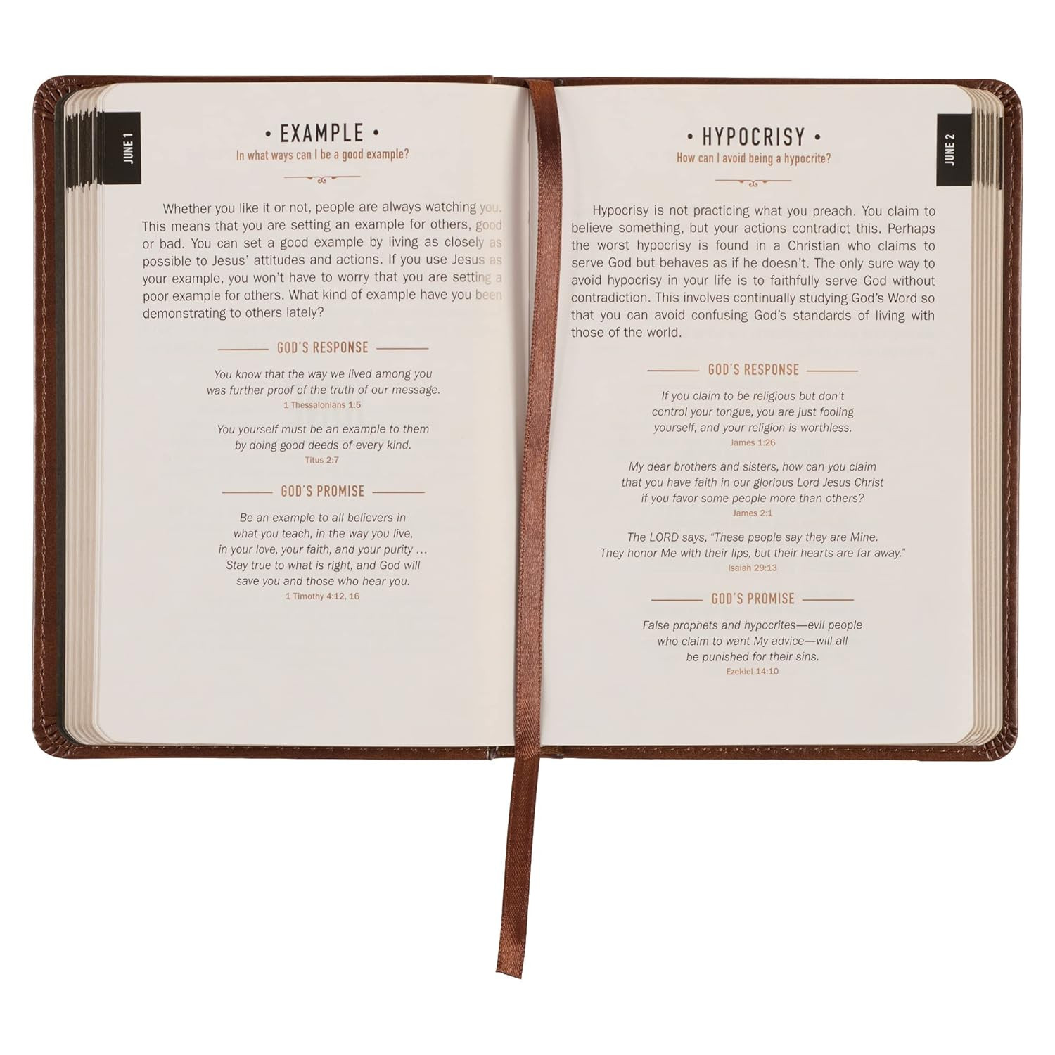 One Minute with God for Men 365 Devotions, Brown Faux Leather Flexcover