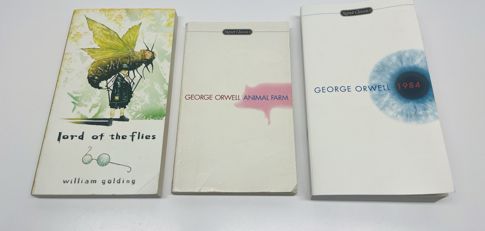 Lot of 3 Dystopian Books pb~Orwell~Golding~Animal Farm~1984~Lord of the Flies