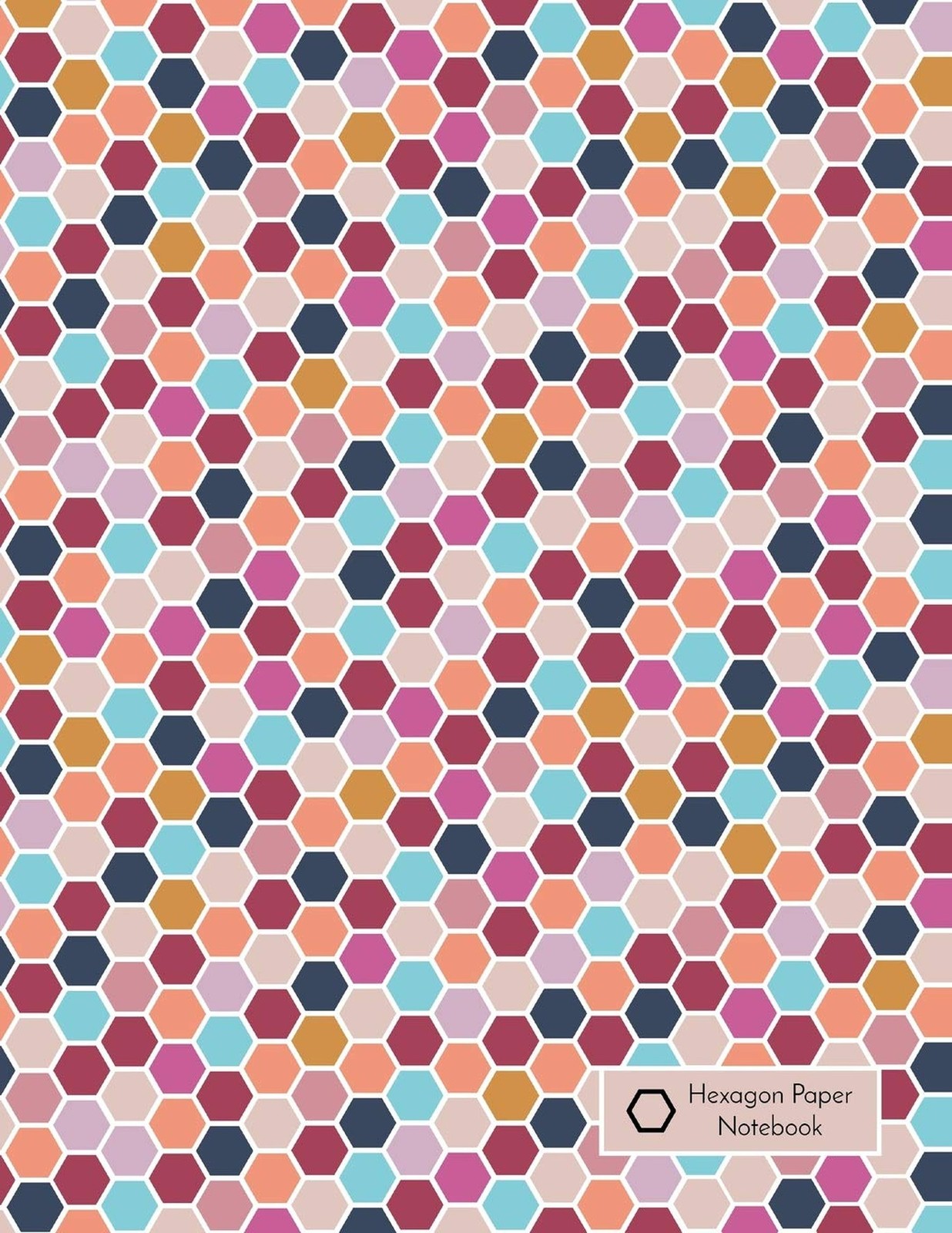 Hexagon Paper Notebook: 1/4 inch (0.25 in) Hex Graph Paper, 8.5″ x 11″, 50 sh…