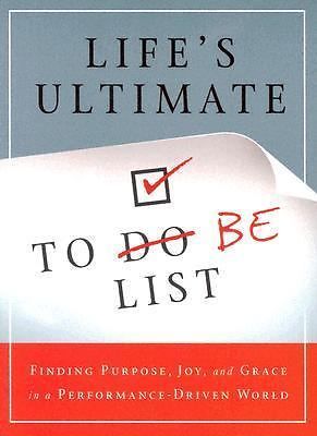 LIFE’S ULTIMATE TO DO BE LIST By David C Cook – Honor Books