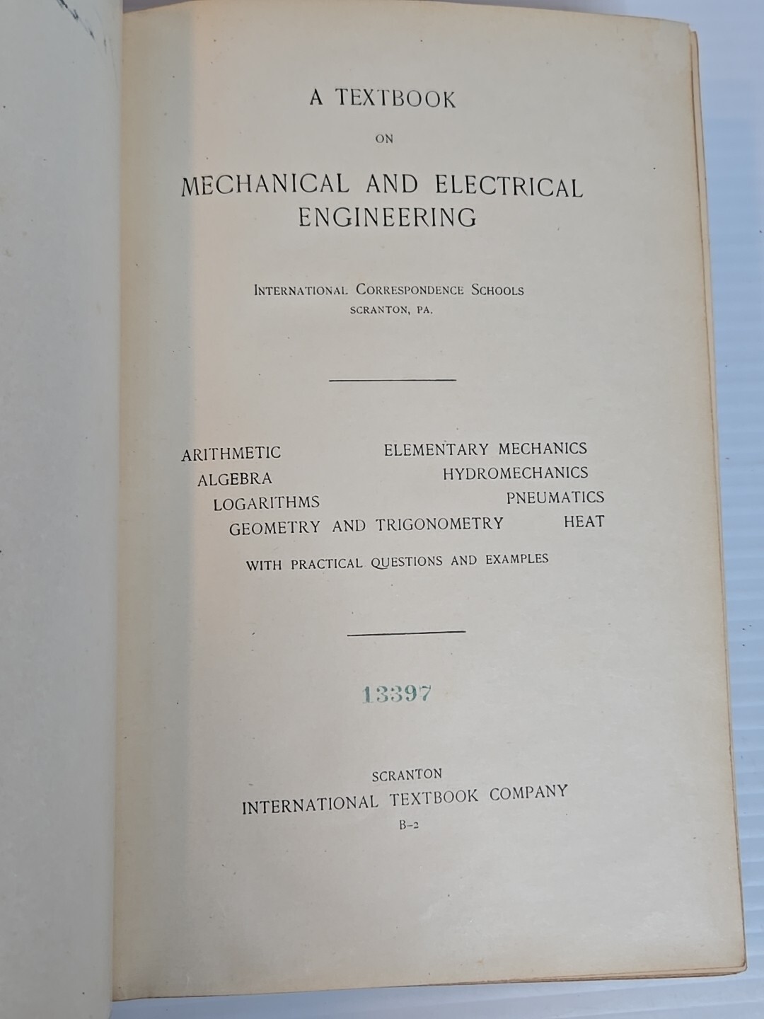 A Textbook On Mechanical And Electrical Engineering 1900 Hardcover