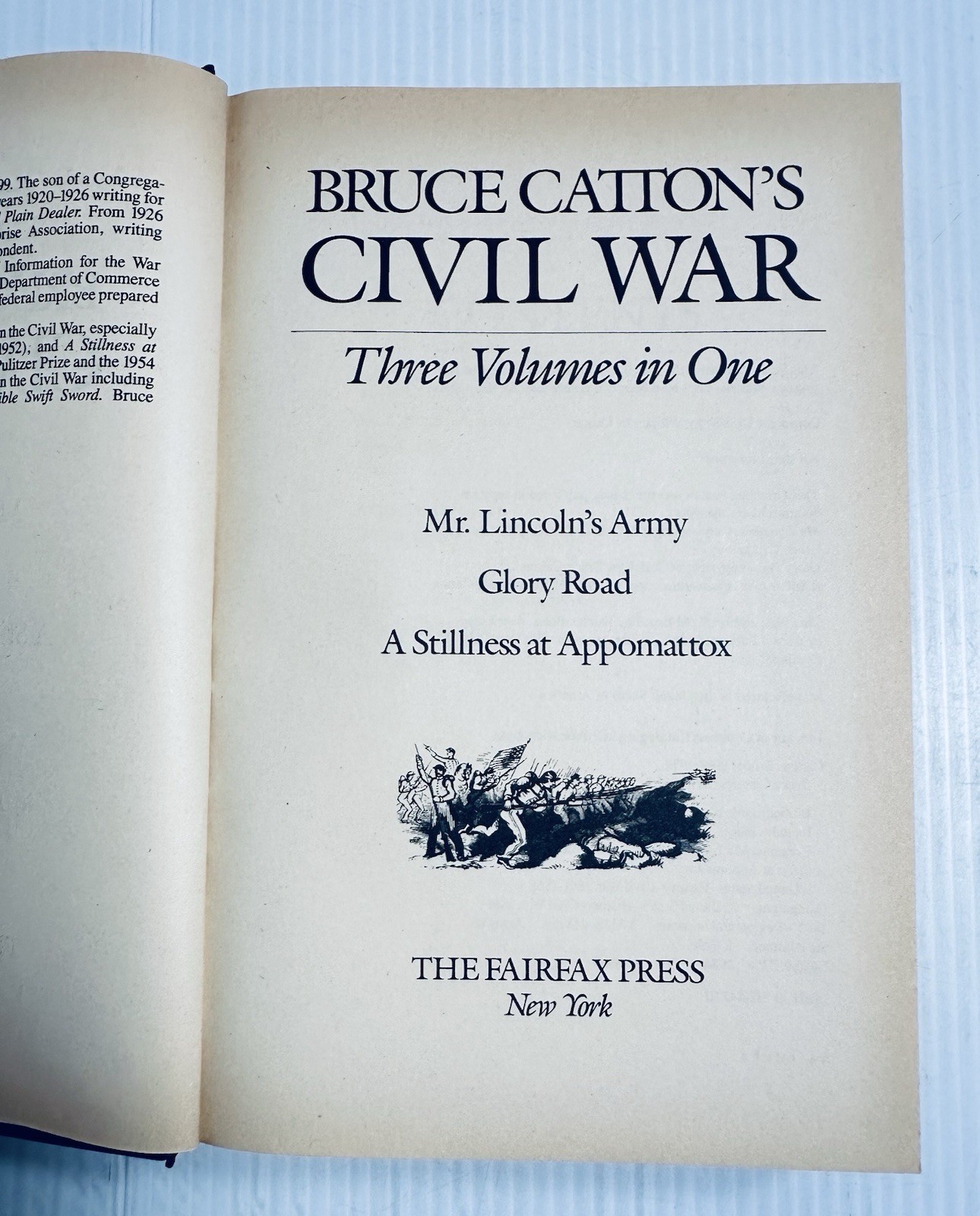 Civil War Bruce Catton 1984 Three Volumes in One Illustrated History Book