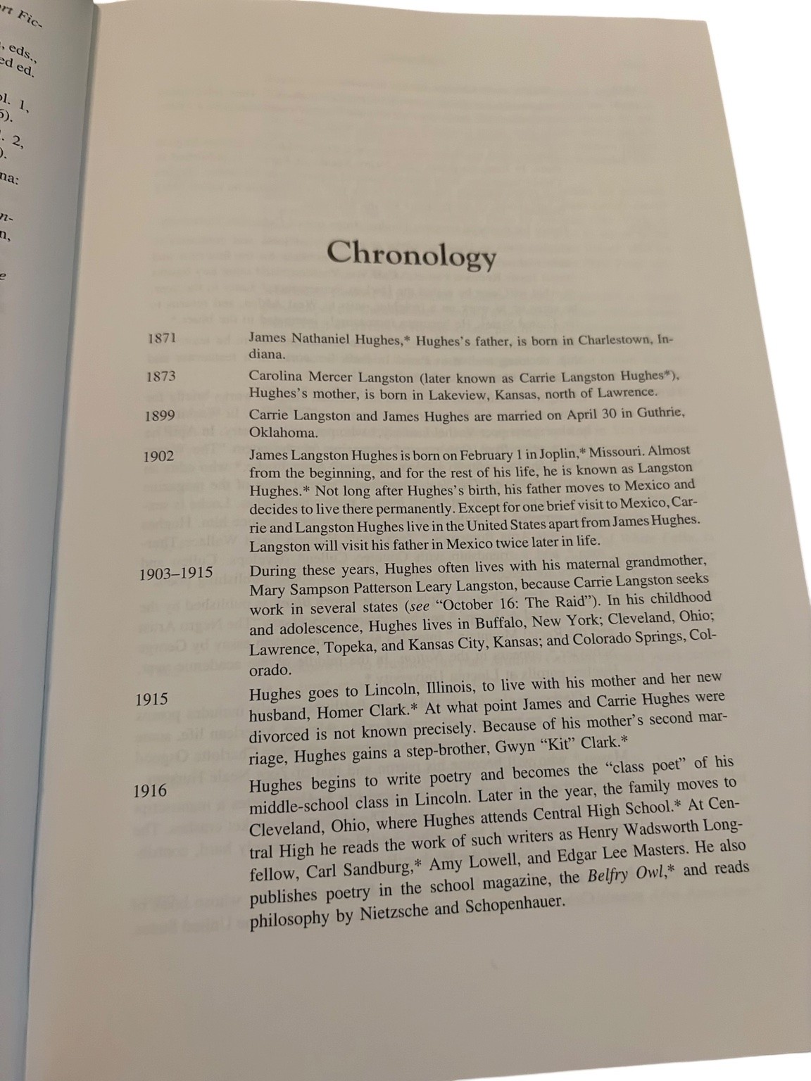 A Langston Hughes Encyclopedia Ostrom 2002 First Edition Greenwood Press