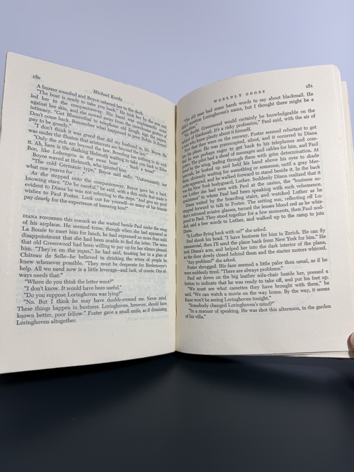 Worldly Goods by Michael Korda – 1982 Book Club Edition Hardcover w/ Dust Jacket