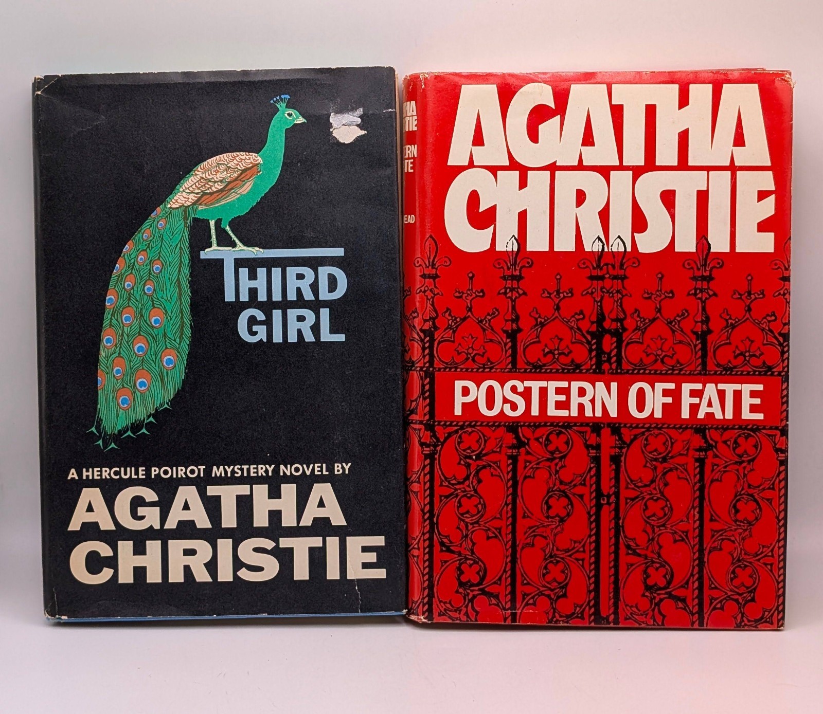 Vintage Lot 8 Agatha Christie Books Hercule Poirot Mystery Dell Cover Art 60s 70