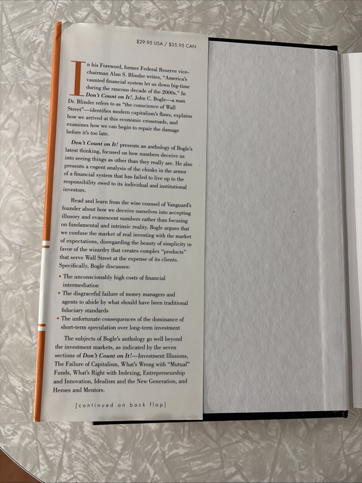 Signed Don’t Count On It! by John C. Bogle, Hardcover, DJ – 1st Edition