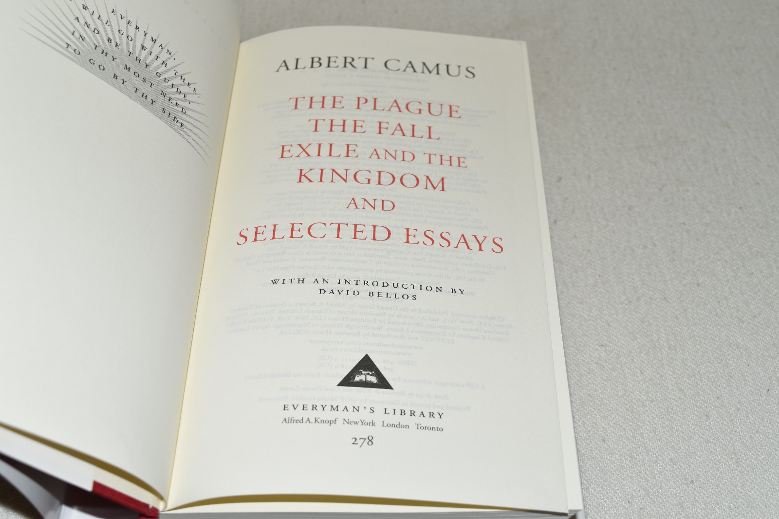 2V HCDJ ALBERT CAMUS Everyman’s Library STRANGER PLAGUE FALL EXILE KINGDOM FINE!